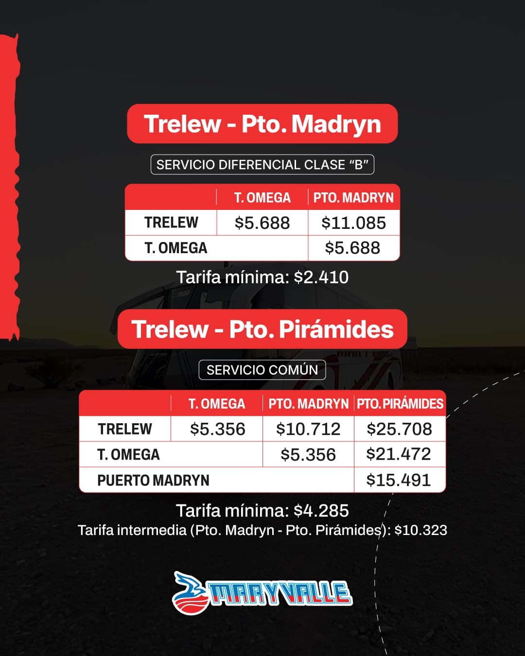 Horarios Tarifas