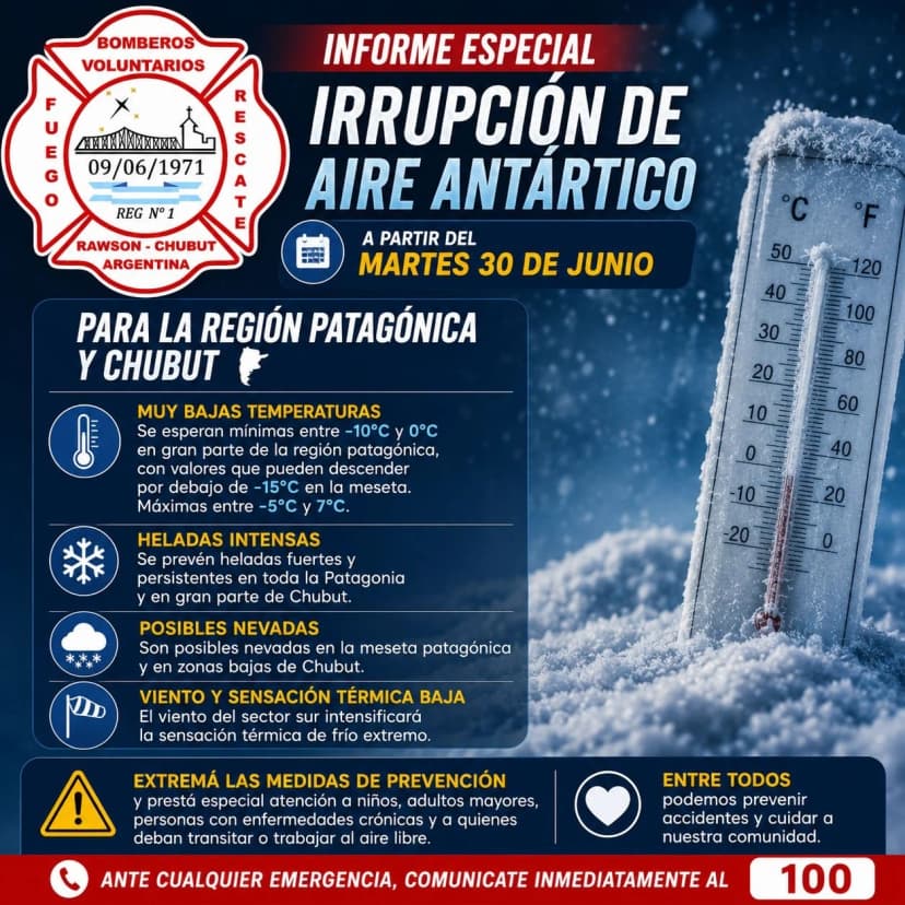 IRRUPCIÓN DE AIRE ANTÁRTICO