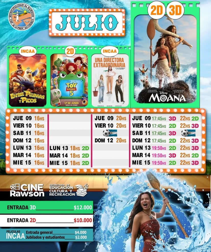 Cartelera Cine Rawson